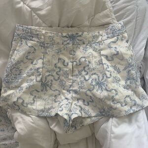LoveShackFancy lacette blue bow shorts🎀
